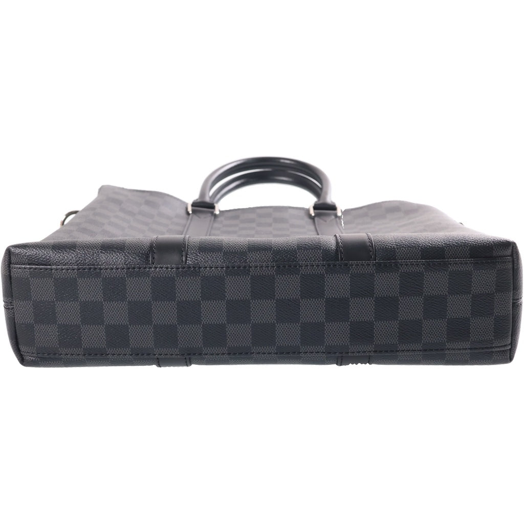 LOUIS VUITTON(ルイヴィトン) ダミエグラフィット アントン 2WAYハンドバッグ トートバッグ ショルダーバッグ ブラック レザー×PVC N40000 シルバー金具
