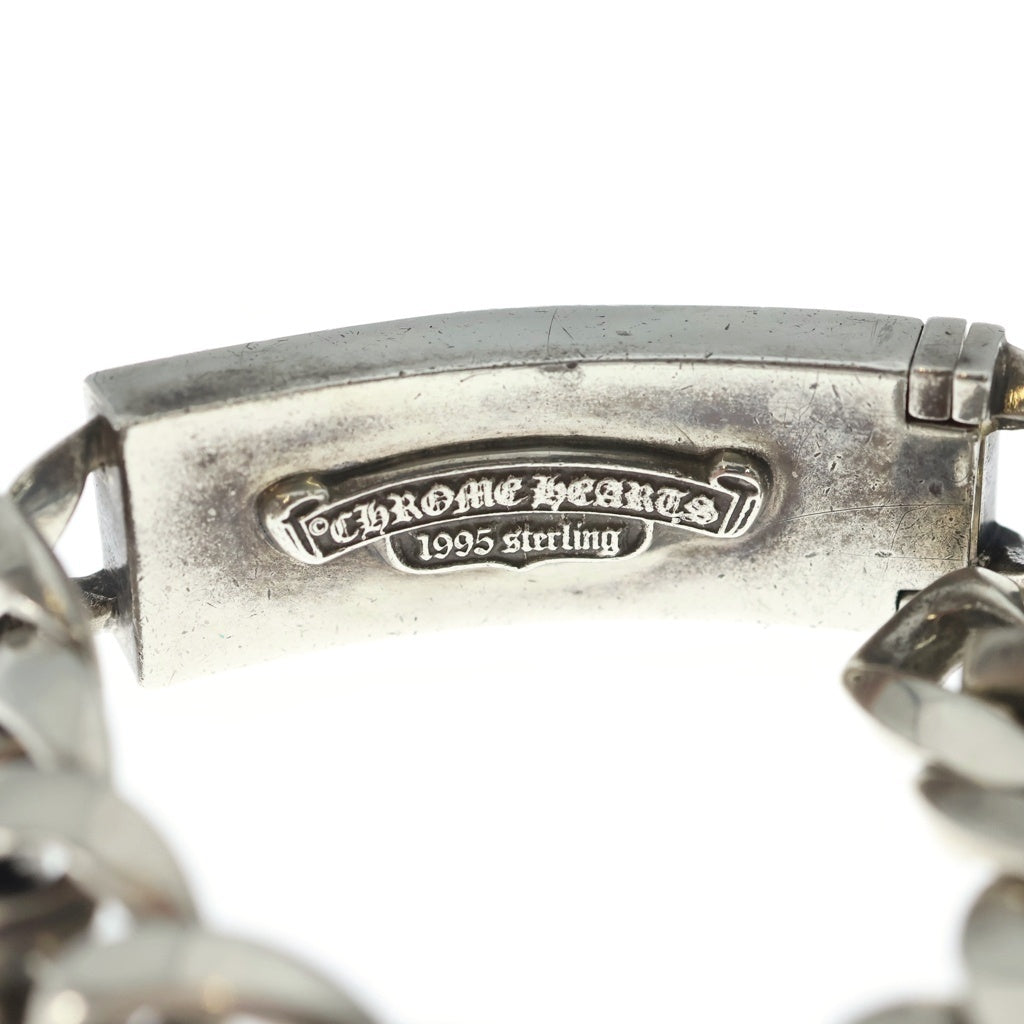 CHROME HEARTS(クロムハーツ) 3CHX プラス IDブルーサファイアシルバーチェーンブレスレット