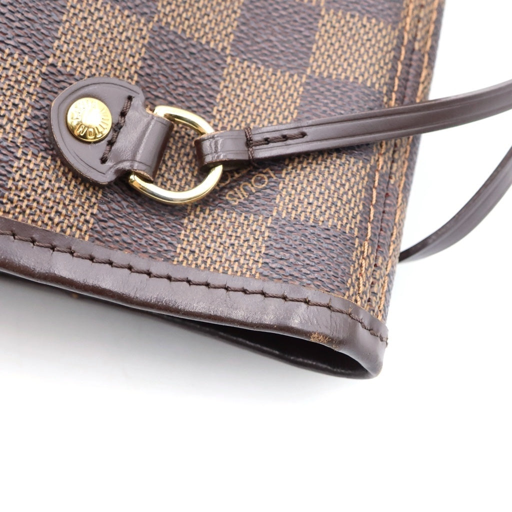 LOUIS VUITTON(ルイヴィトン) ダミエ ネヴァーフルPM ハンドバッグ トートバッグ ブラウン レザー×PVC N51109 ゴールド金具 レディース