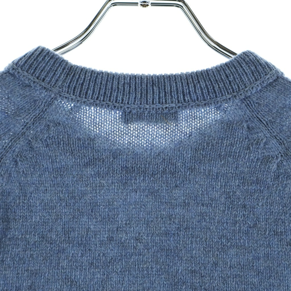 Christian Dior(クリスチャンディオール) ロゴ ニットセーター ブルー ウール 143M657AT296