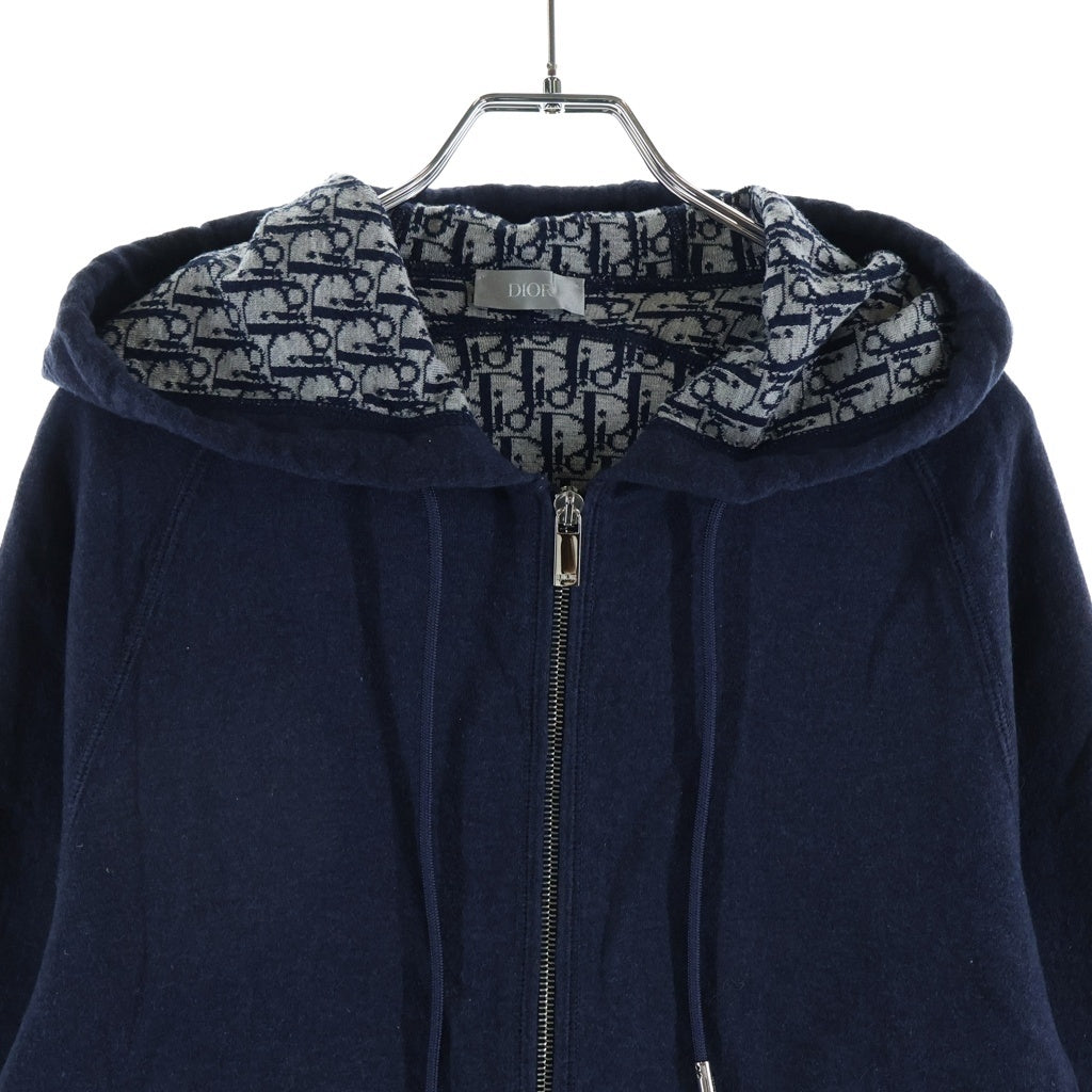 Christian Dior(クリスチャンディオール) オブリーク パーカー スウェット ネイビー コットン 113M221AT225