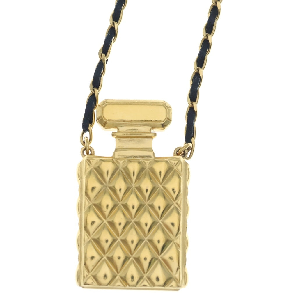 CHANEL(シャネル) ココマーク ラインストーン パフューム 香水 ボトルモチーフ ネックレス ペンダント チェーン ゴールド レディース