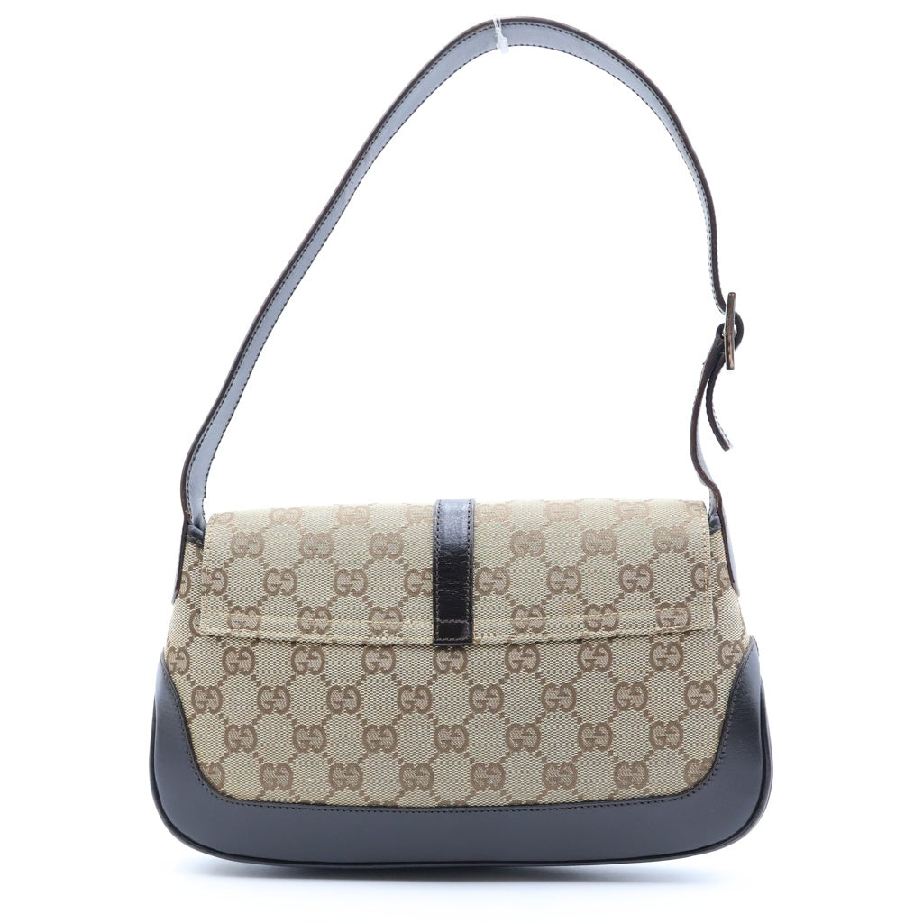 GUCCI(グッチ) ジャッキー GGキャンバス レザー ワンショルダーバッグ ベージュ/ブラウン 001・3824 レディース