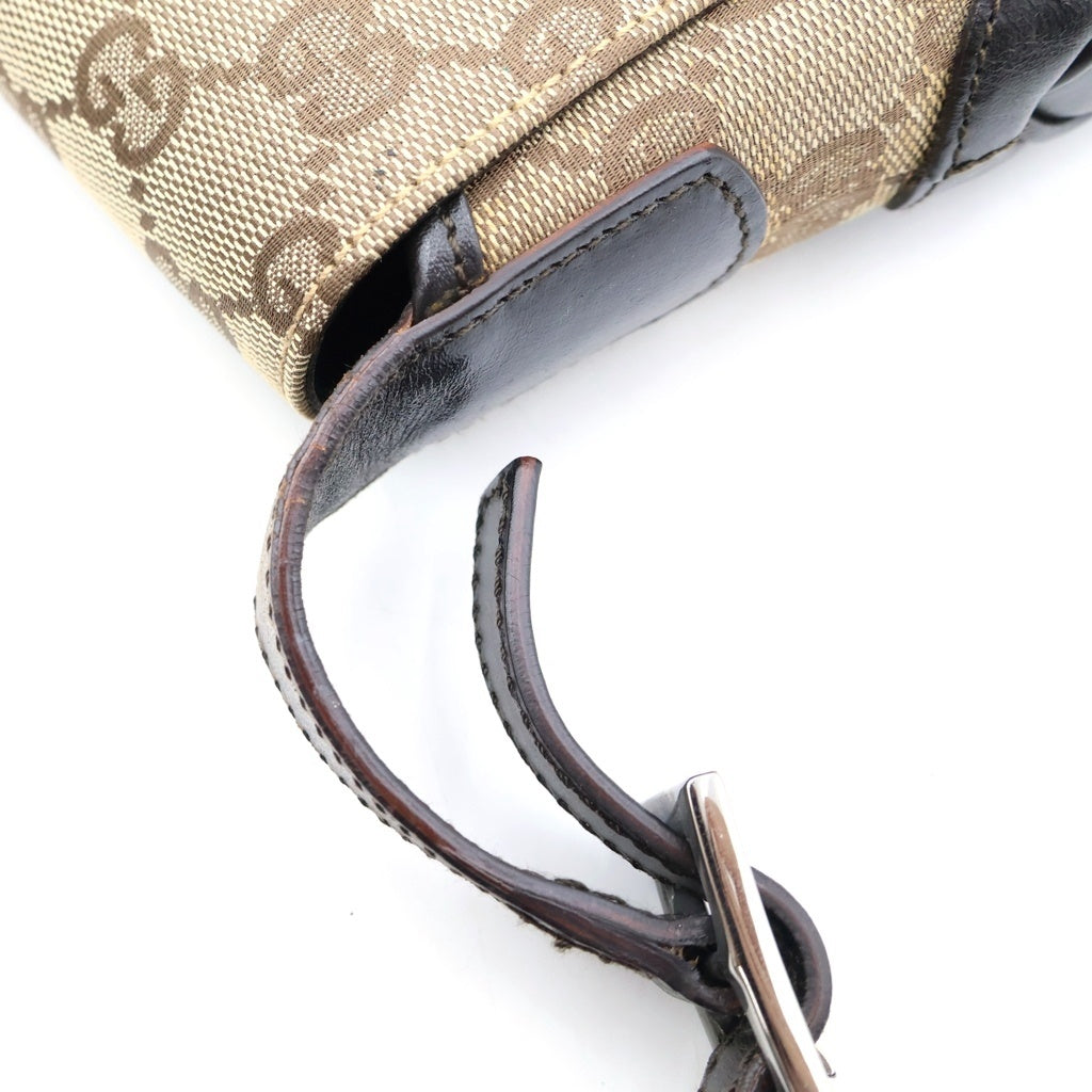 GUCCI(グッチ) ジャッキー GGキャンバス レザー ワンショルダーバッグ ベージュ/ブラウン 001・3824 レディース