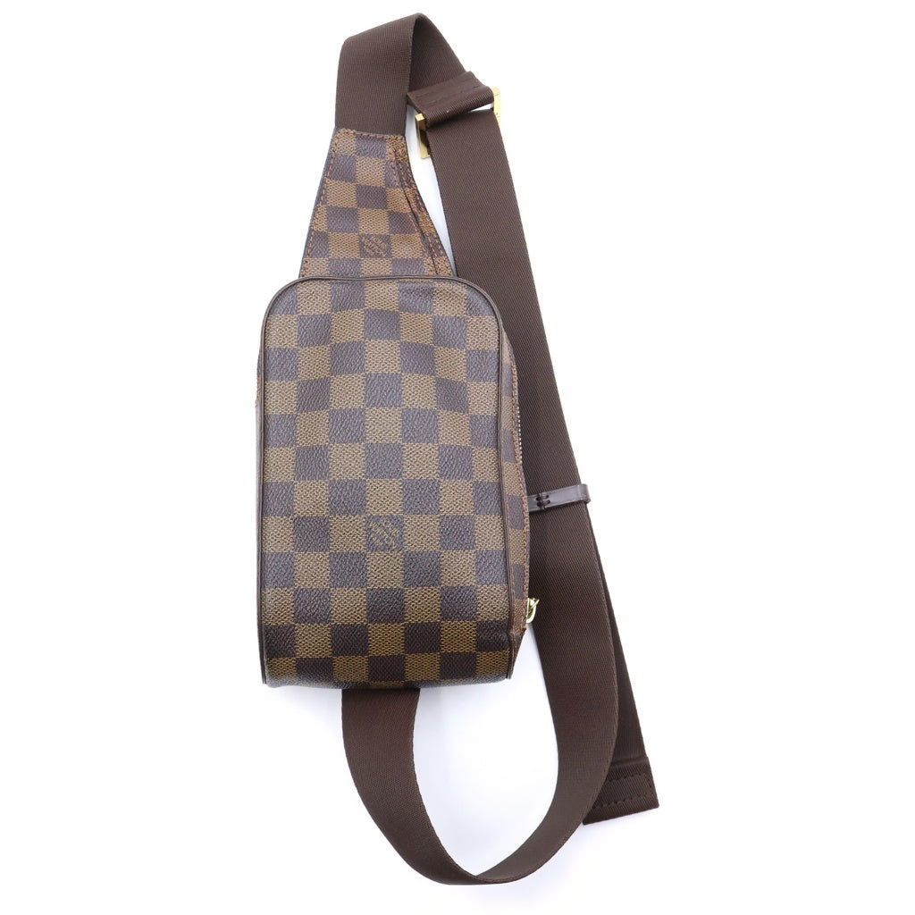 LOUIS VUITTON(ルイヴィトン) ダミエ ジェロニモス PVC レザー ショルダーバッグ ブラウン N51994