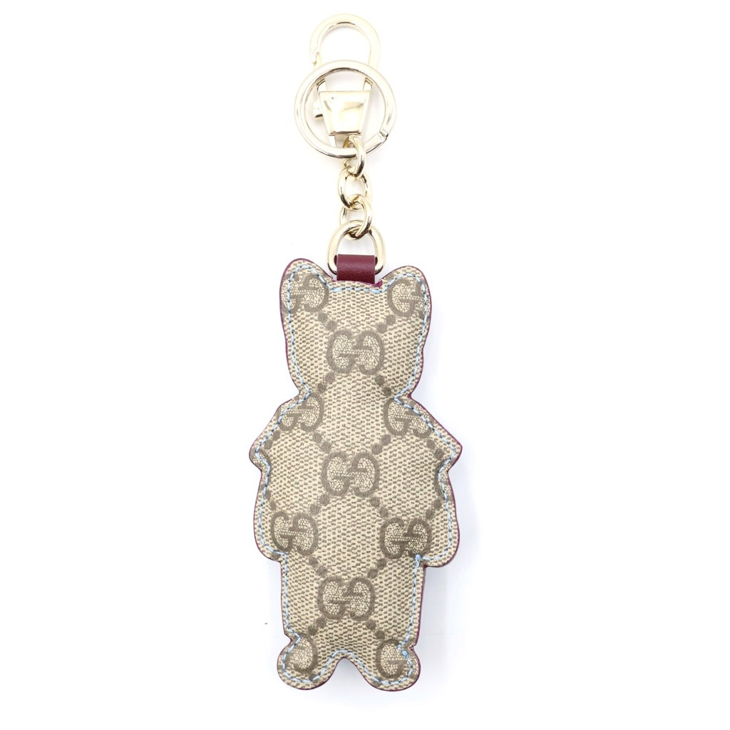GUCCI(グッチ) ヒグチユウコ ボリス 猫キーチェーン バッグチャーム キーホルダー マルチカラー レザー ゴールド金具 レディース