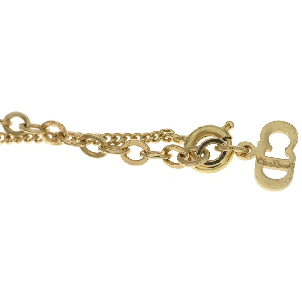 Christian Dior(クリスチャンディオール) CDロゴ ネックレス ペンダント メッキ ゴールド レディース