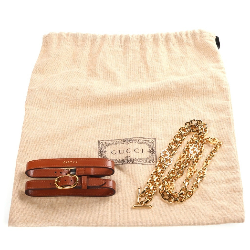 GUCCI(グッチ) ダイアナ クリスタル スモール 2WAYハンドバッグ ショルダーバッグ ラインストーン ブラウン キャンバス×レザー 707449 ゴールド金具 レディース