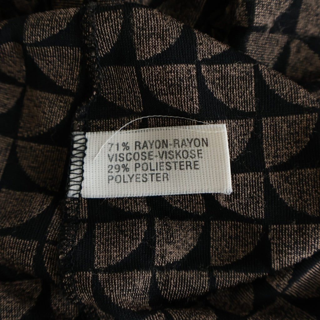 FENDI(フェンディ) OLD FFロゴ 総柄 半袖レーヨンシャツ シースルー ブラウン系
