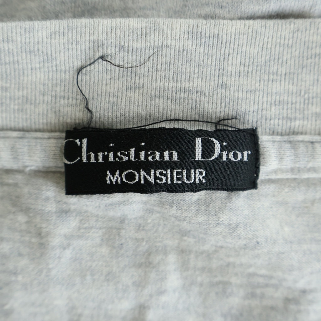 Christian Dior(クリスチャンディオール) MONSIEUR Logo Tee フロントロゴ 半袖Tシャツ カットソー コットン グレー BQS-834241