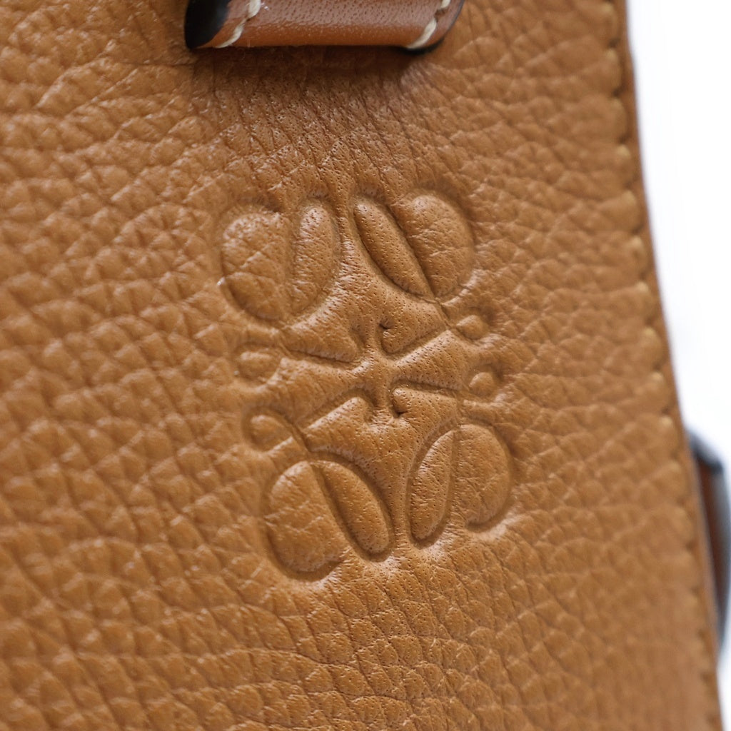 LOEWE(ロエベ) ハンモック スモール 2WAYハンドバッグ ショルダーバッグ ブラウン レザー×PVC ゴールド金具 レディース