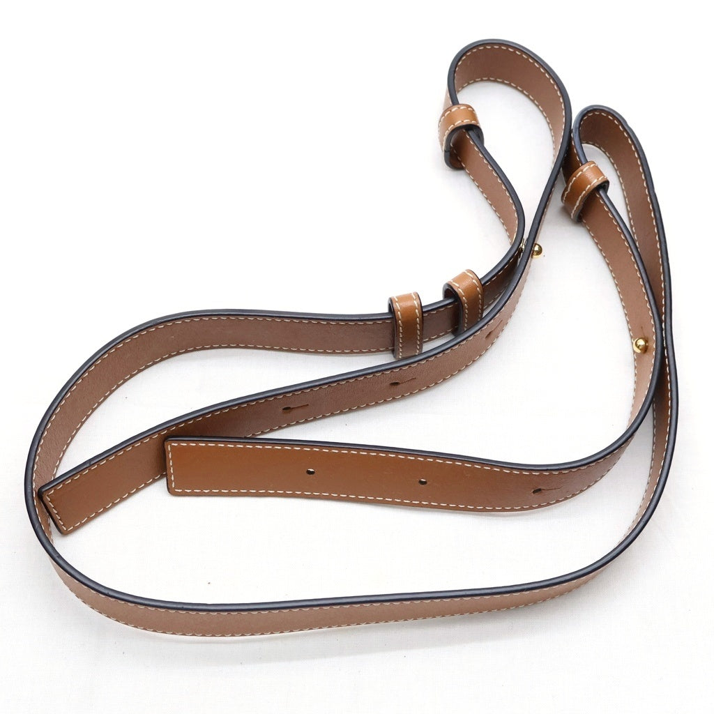 LOEWE(ロエベ) ハンモック スモール 2WAYハンドバッグ ショルダーバッグ ブラウン レザー×PVC ゴールド金具 レディース