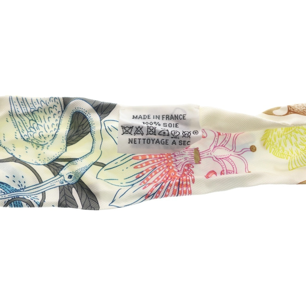 HERMES(エルメス) ツイリー Precious Paradise プレシャス パラダイス スカーフ シルク ホワイト/マルチカラー レディース