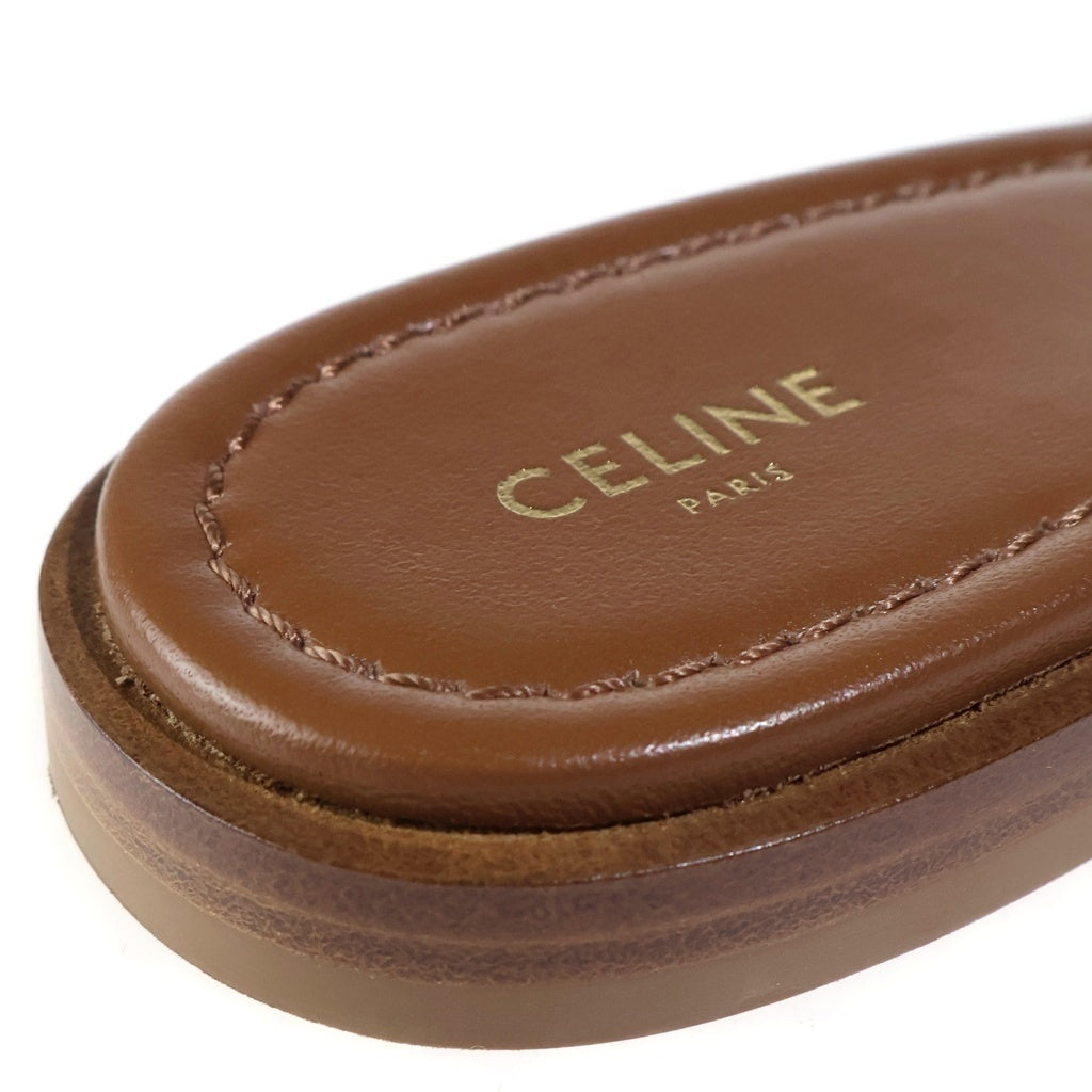 CELINE(セリーヌ) トリオンフ マリナ レザーフラットシューズ ミュール ブラウン #37 レディース