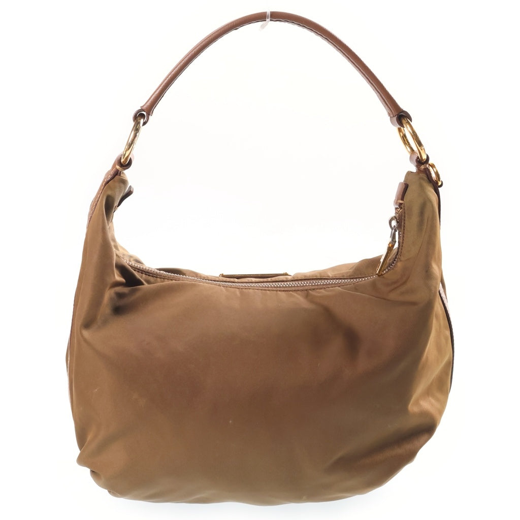 PRADA(プラダ) ワンショルダーバッグ カーキ ナイロン×レザー BR3291 ゴールド金具