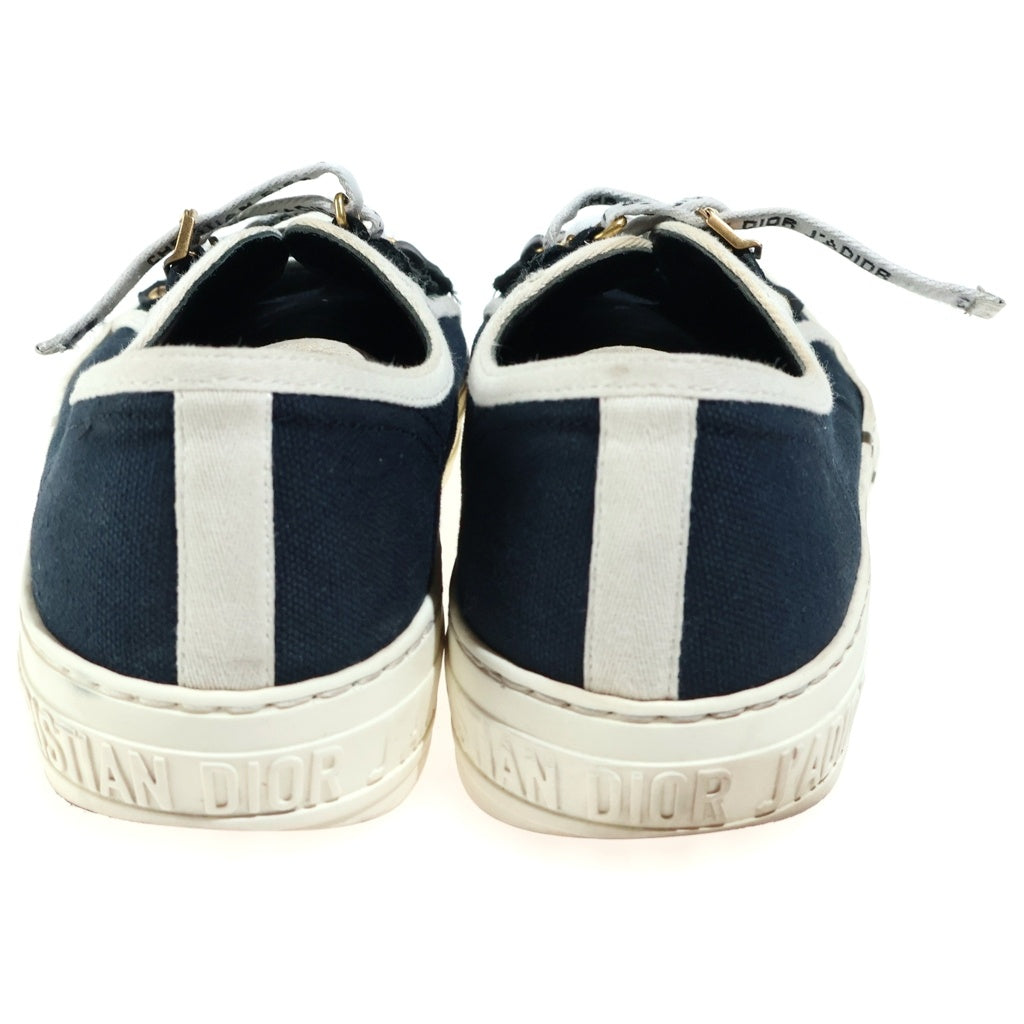 Christian Dior(クリスチャンディオール) Walk'n'Dior レースアップ キャンバスローカットスニーカー ブラック #37 レディース