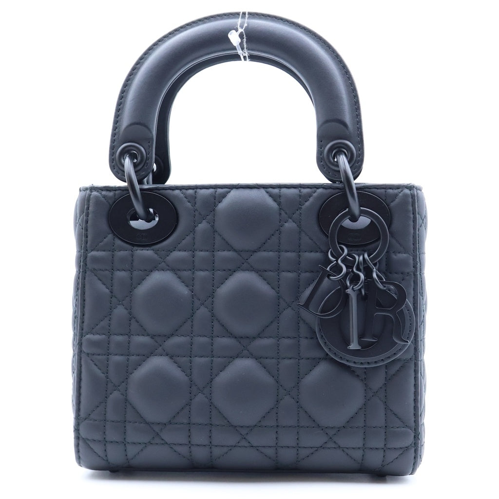 Christian Dior(クリスチャンディオール) レディディオール ミニ ウルトラマット 2WAYハンドバッグ ショルダーバッグ ブラック レザー ブラック金具 レディース