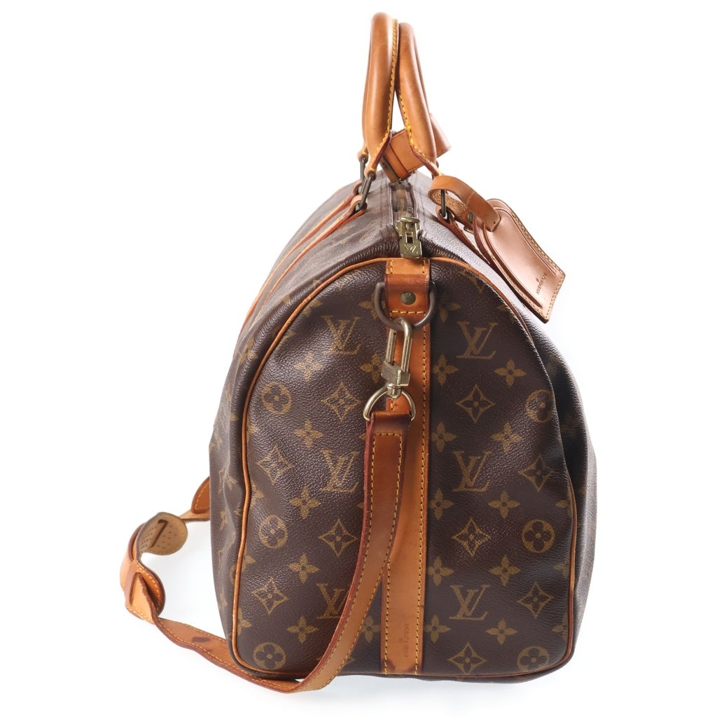 LOUIS VUITTON(ルイヴィトン) モノグラム キーポルバンドリエール45 ボストンバッグ トラベルバッグ ハンドバッグ ショルダーバッグ ブラウン レザー×PVC M41418 ゴールド金具 レディース