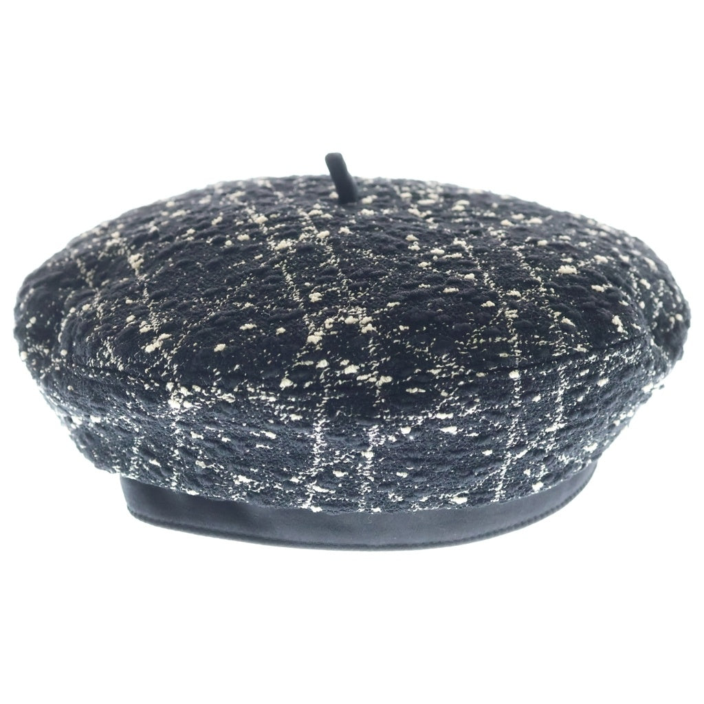 Christian Dior(クリスチャンディオール) ツイード ベレー帽 ブラック #59 42BTC910A129 レディース