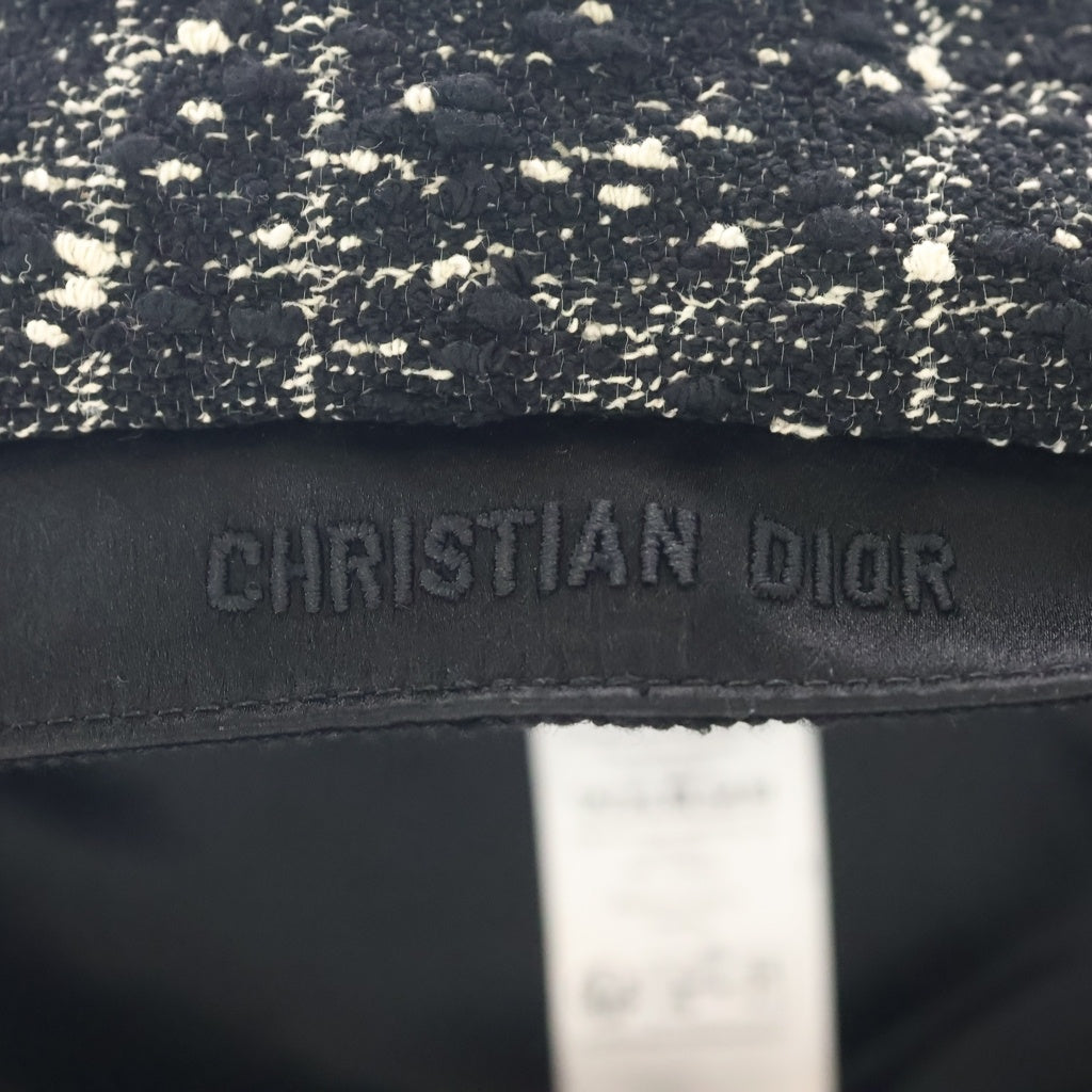 Christian Dior(クリスチャンディオール) ツイード ベレー帽 ブラック #59 42BTC910A129 レディース