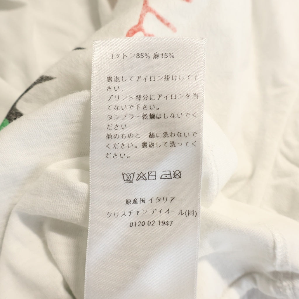 Christian Dior(クリスチャンディオール) ニキ・ド・サンファル ドラゴンパターン 半袖Tシャツ カットソー ホワイト×グリーン #XS 413T09A4519 レディース
