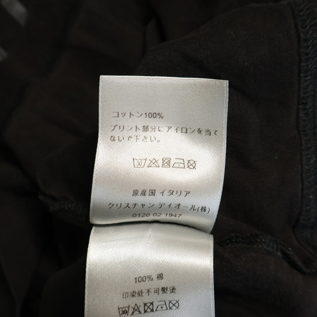 Christian Dior(クリスチャンディオール) アトリエロゴプリント 半袖Tシャツ カットソー ブラック #XS 043J615A0589 レディース