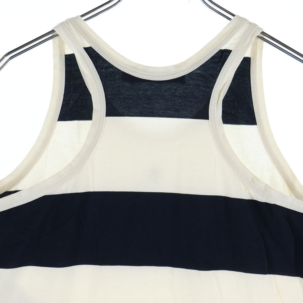 Christian Dior(クリスチャンディオール) ディオリビエラ ボーダー ノースリーブロングワンピース アイボリー×ネイビー #M 443R10A4121 レディース