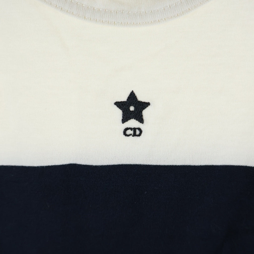 Christian Dior(クリスチャンディオール) ディオリビエラ ボーダー ノースリーブロングワンピース アイボリー×ネイビー #M 443R10A4121 レディース