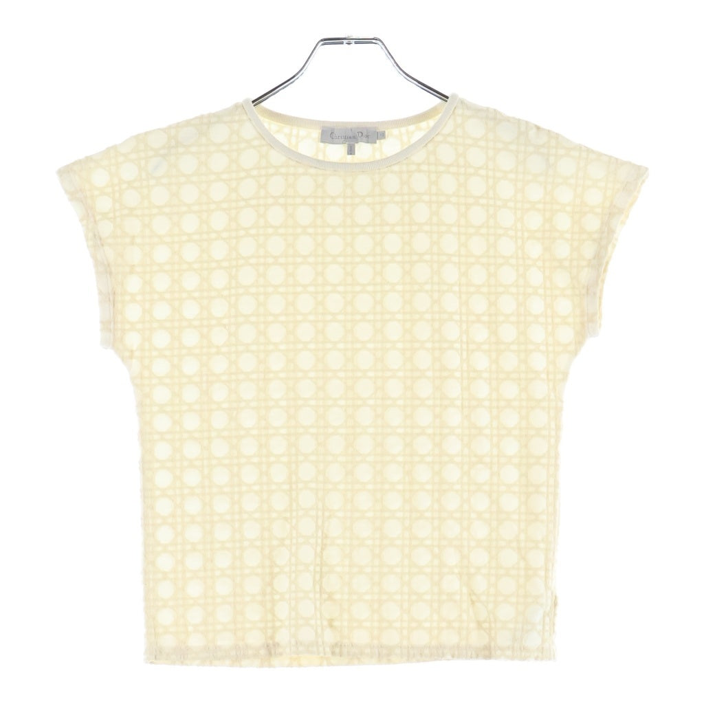 Christian Dior(クリスチャンディオール) キッズ マクロカナージュ 半袖コットンTシャツ カットソー アイボリー #13 レディース