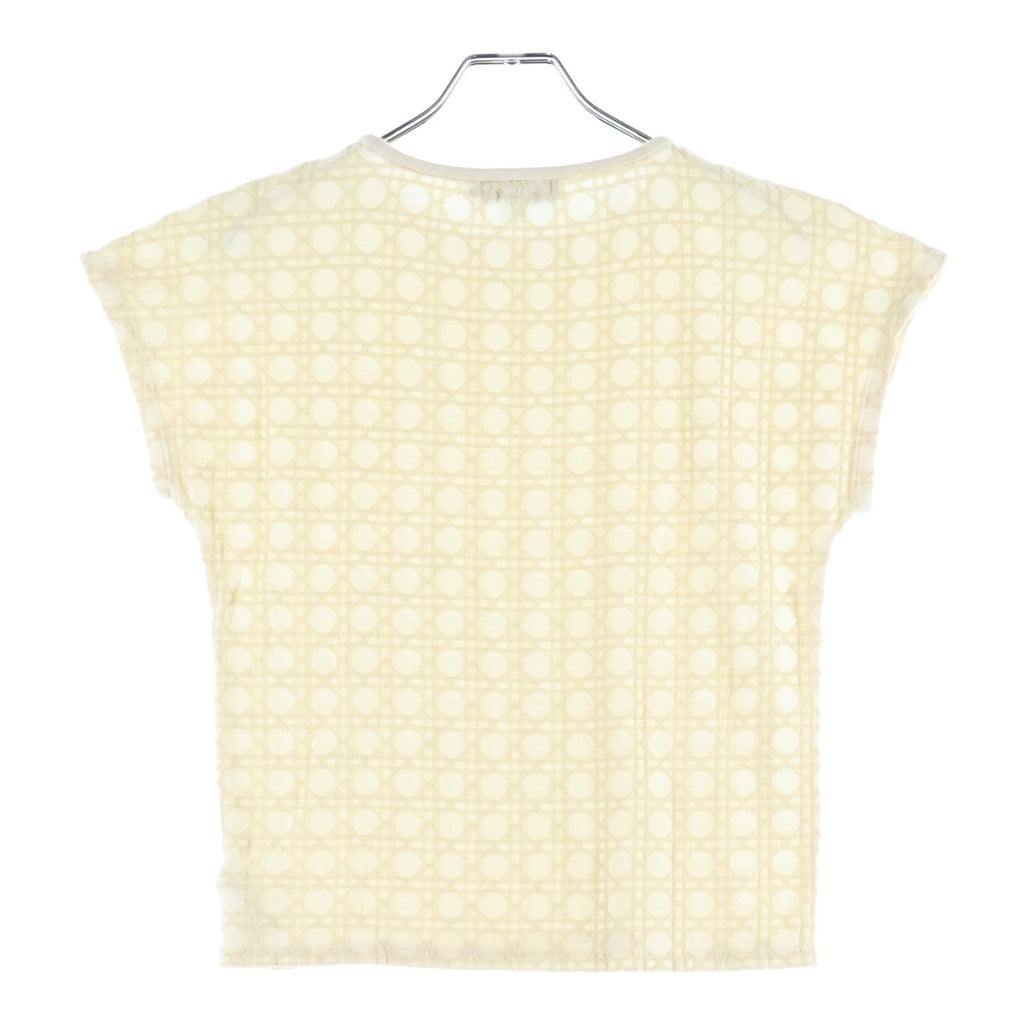 Christian Dior(クリスチャンディオール) キッズ マクロカナージュ 半袖コットンTシャツ カットソー アイボリー #13 レディース