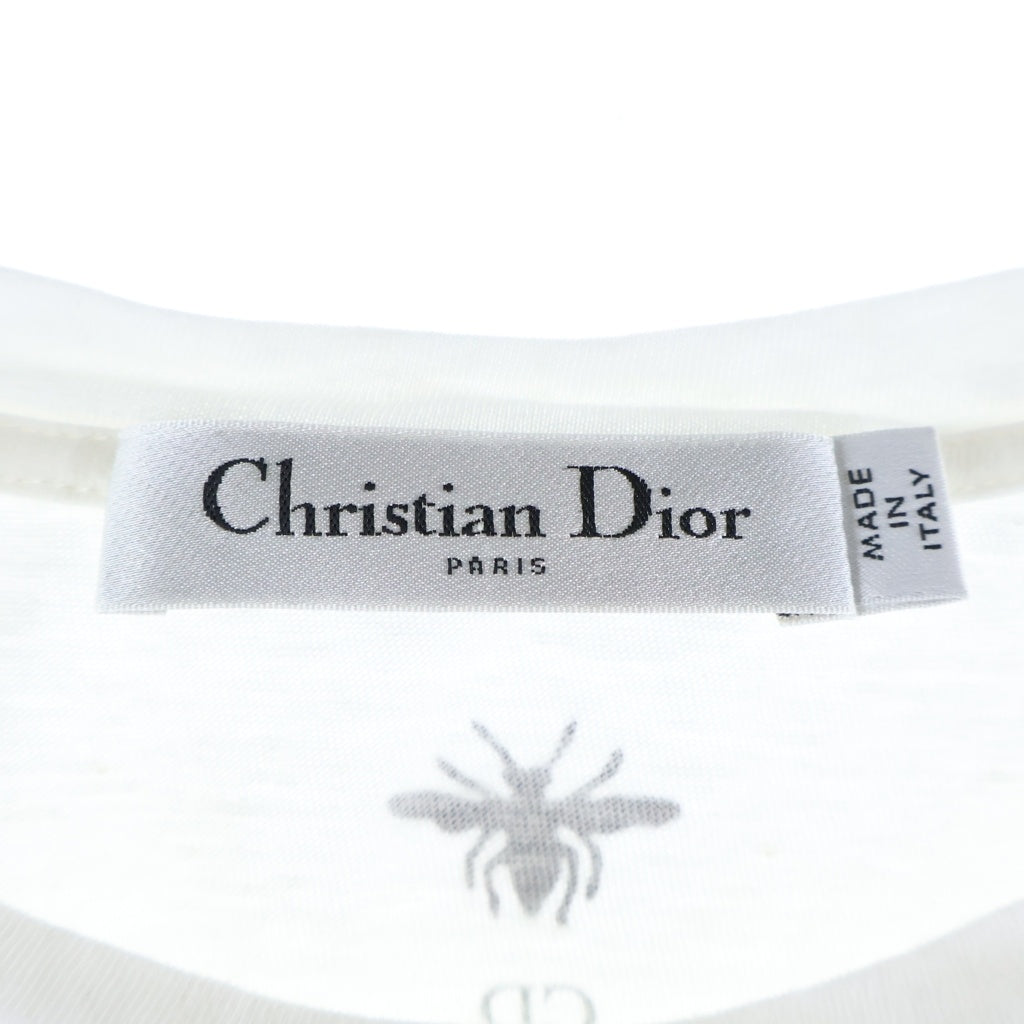 Christian Dior(クリスチャンディオール) ディオールアムール ジュ ヴ ザドール フロントプリント半袖Tシャツ カットソー ホワイト #XS 453T09A4546 レディース