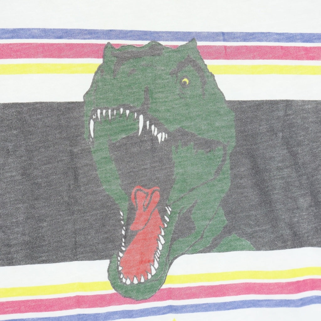 SAINT LAURENT PARIS(サンローランパリ) 17SS T-Rex ダイナソープリント 半袖Tシャツ カットソー ホワイト #S レディース