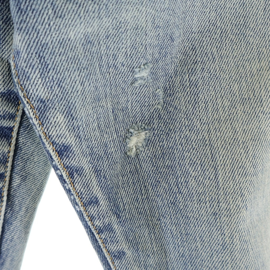SAINT LAURENT PARIS(サンローランパリ) ダメージ加工デニム スキニーパンツ ジーンズ インディゴブルー #27 527389 レディース
