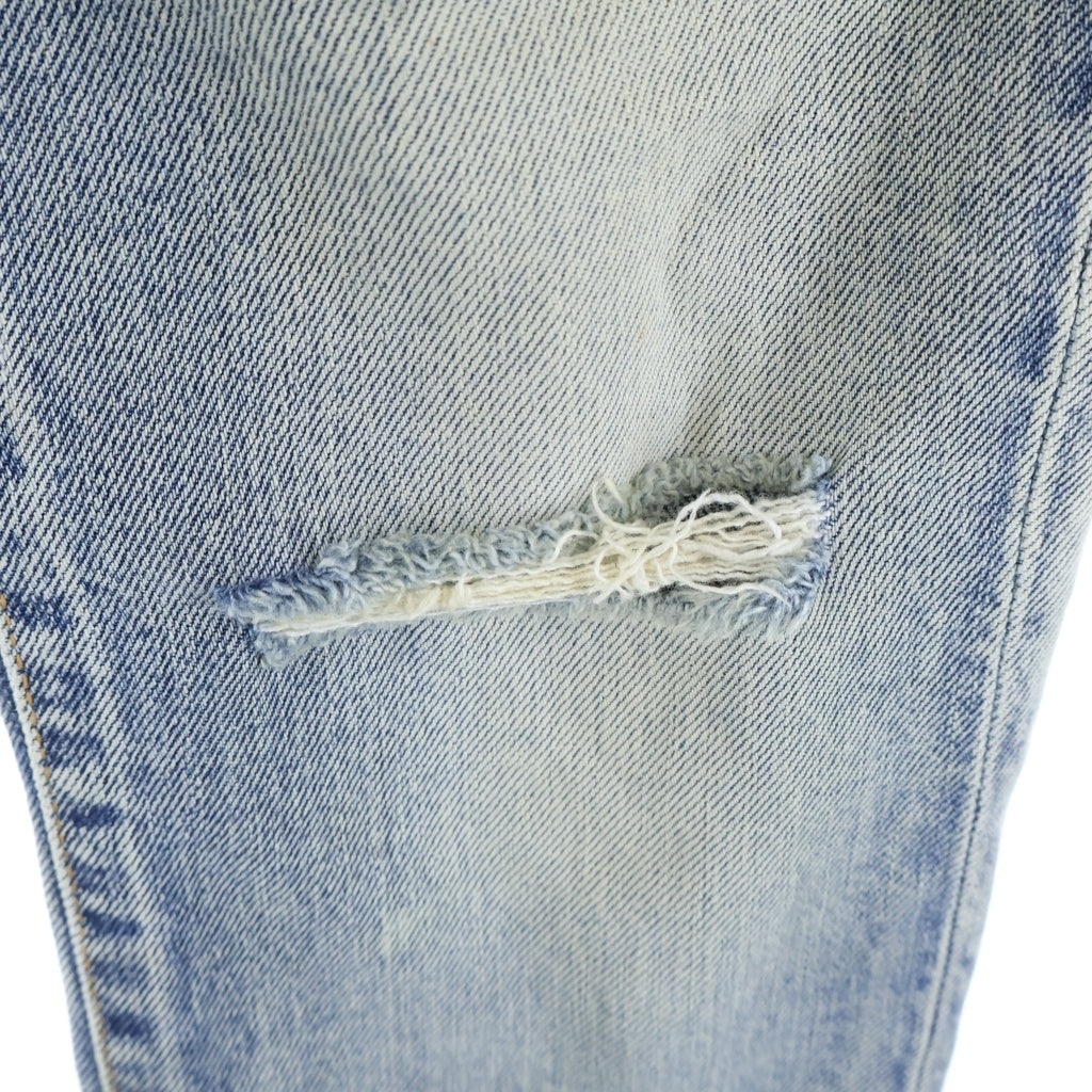 SAINT LAURENT PARIS(サンローランパリ) ダメージ加工デニム スキニーパンツ ジーンズ インディゴブルー #27 527389 レディース
