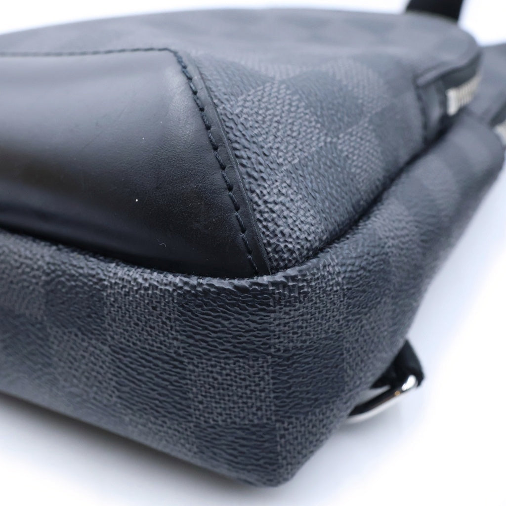 LOUIS VUITTON(ルイヴィトン) ダミエ グラフィット アヴェニュー スリングバッグ ボディバッグ ショルダーバッグ ブラック レザー×PVC N41719 シルバー金具 レディース