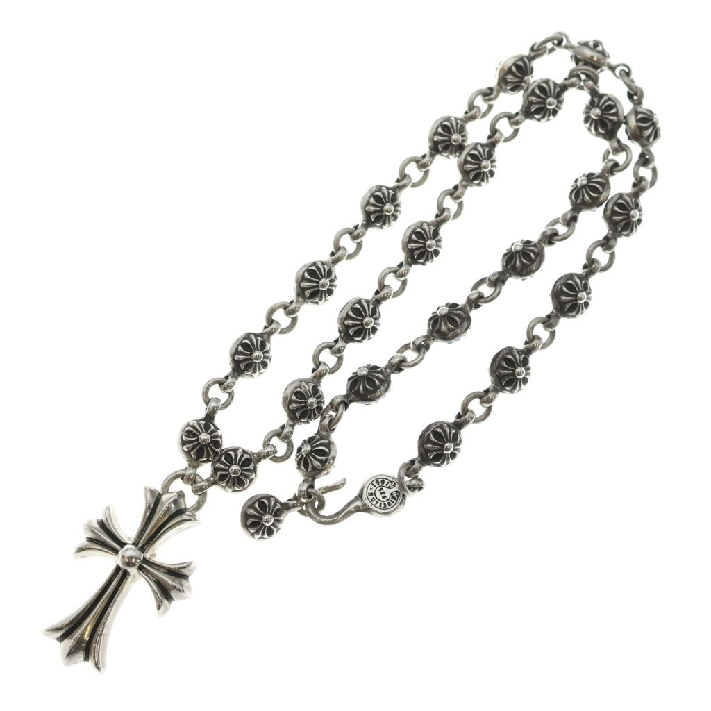 CHROME HEARTS(クロムハーツ) #1 CRSBL CHN SML CH CRS クロスボールチェーン スモールCHクロス ネックレス シルバー BCA193