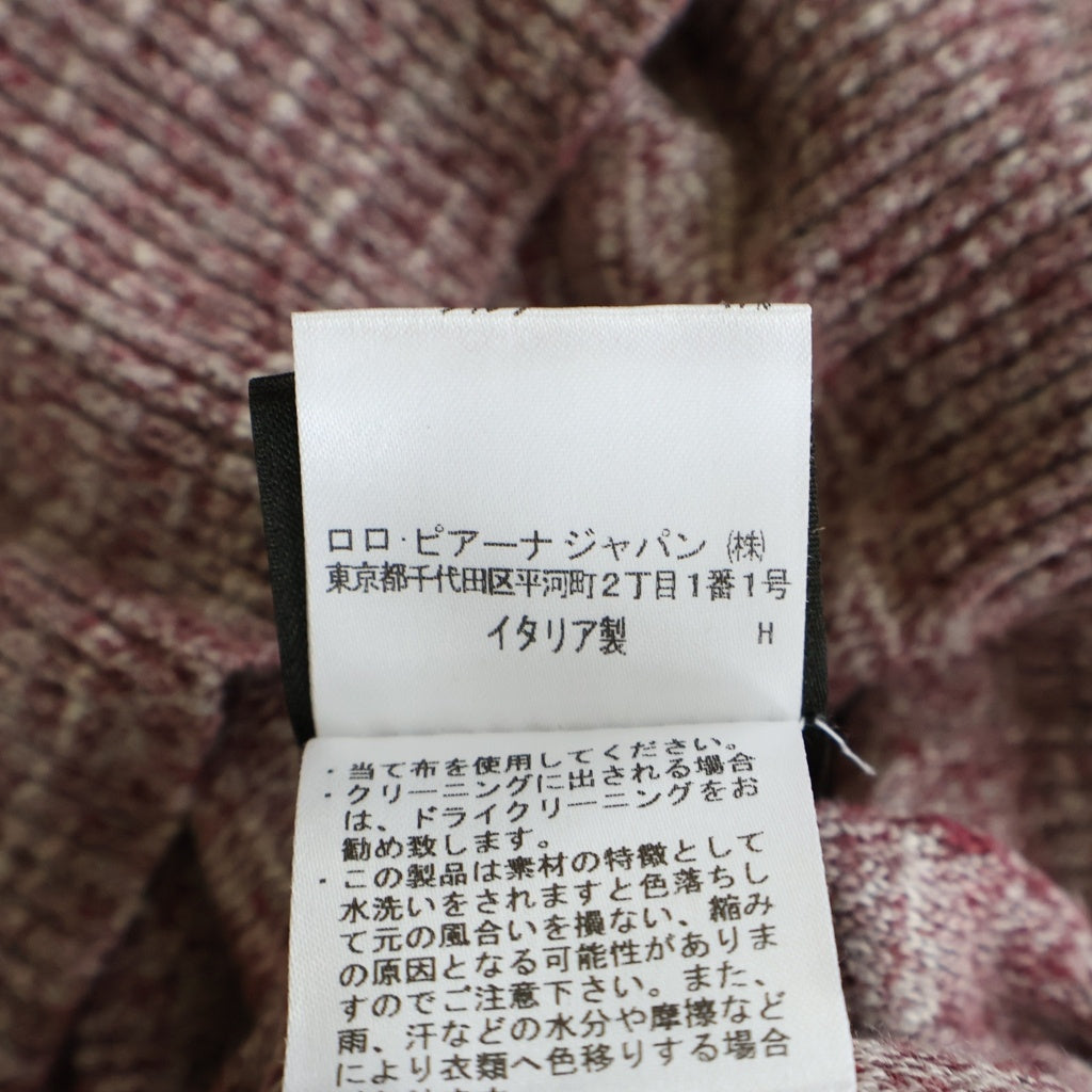 Loro Piana(ロロピアーナ) クルーネック半袖サマーニット ボルドー ワインレッド #48
