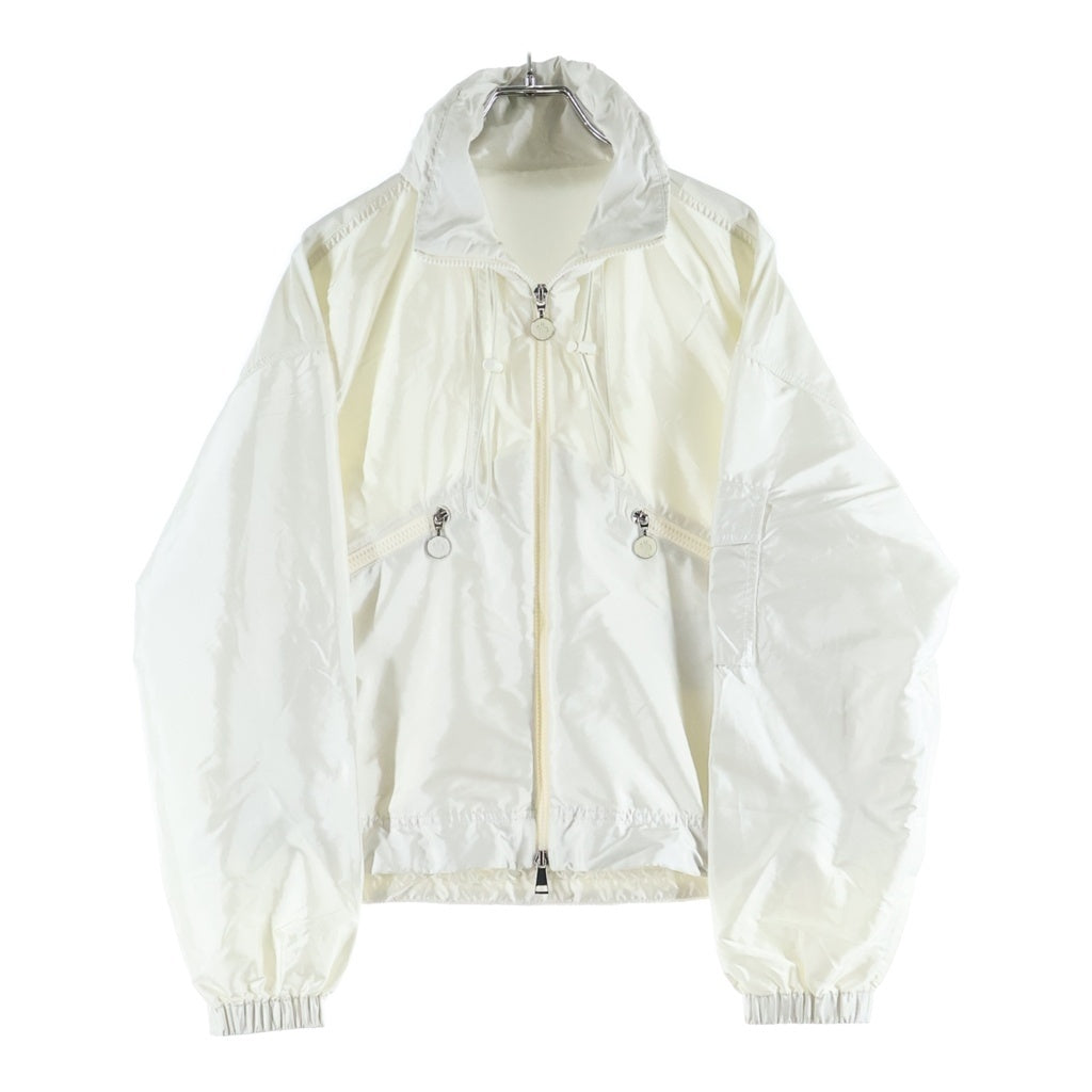 MONCLER(モンクレール) 24AW HEMAR ヘマル ワッペンロゴ ジップアップ フーデッド ナイロン ジャケット ホワイト J20931A00046 レディース