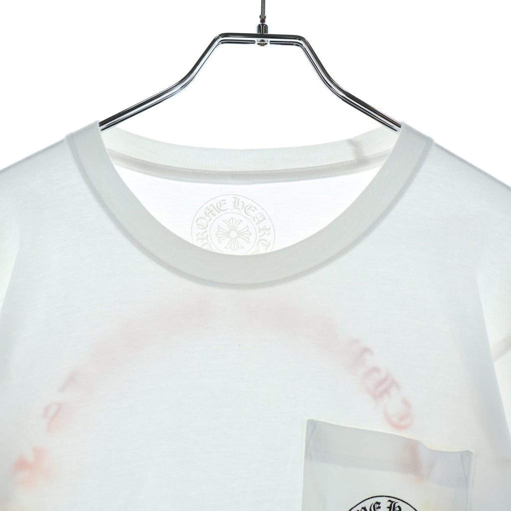 CHROME HEARTS(クロムハーツ) FRL Circle Logo L/S Tee グラデーション サークルロゴ 袖フローラル ロングスリーブTシャツ 長袖 ロンT カットソー ホワイト