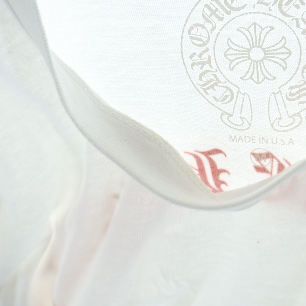 CHROME HEARTS(クロムハーツ) FRL Circle Logo L/S Tee グラデーション サークルロゴ 袖フローラル ロングスリーブTシャツ 長袖 ロンT カットソー ホワイト