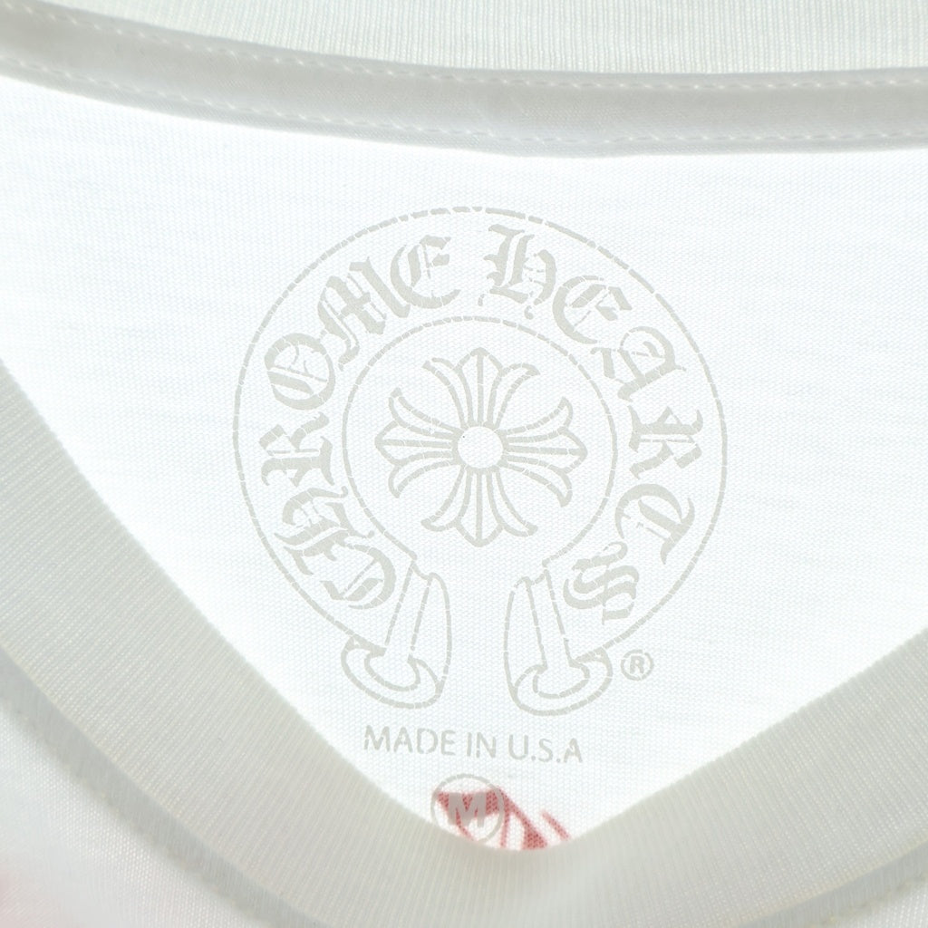 CHROME HEARTS(クロムハーツ) FRL Circle Logo L/S Tee グラデーション サークルロゴ 袖フローラル ロングスリーブTシャツ 長袖 ロンT カットソー ホワイト