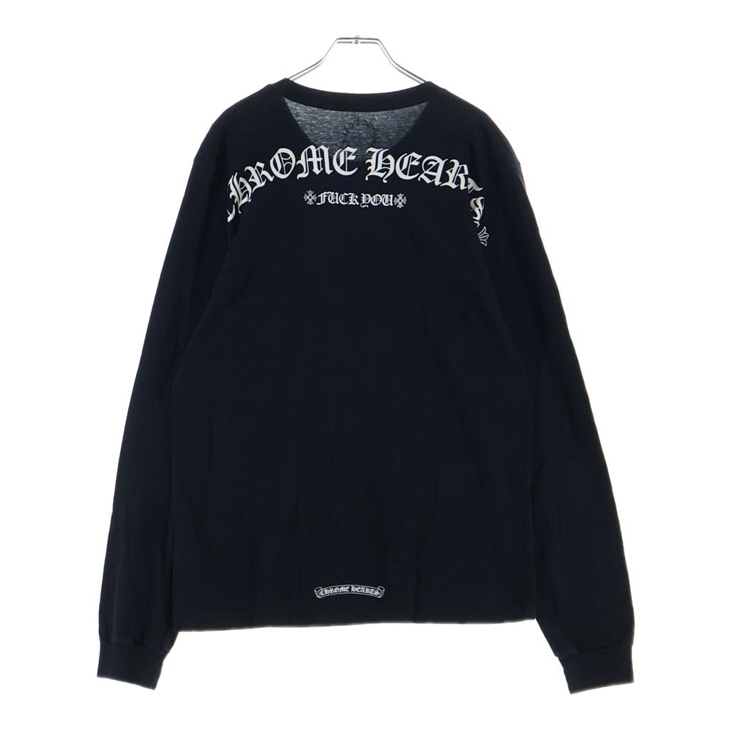 CHROME HEARTS(クロムハーツ) Back Arch Logo L/S Tee アーチロゴ ロングスリーブTシャツ ロンT 長袖 カットソー コットン ブラック