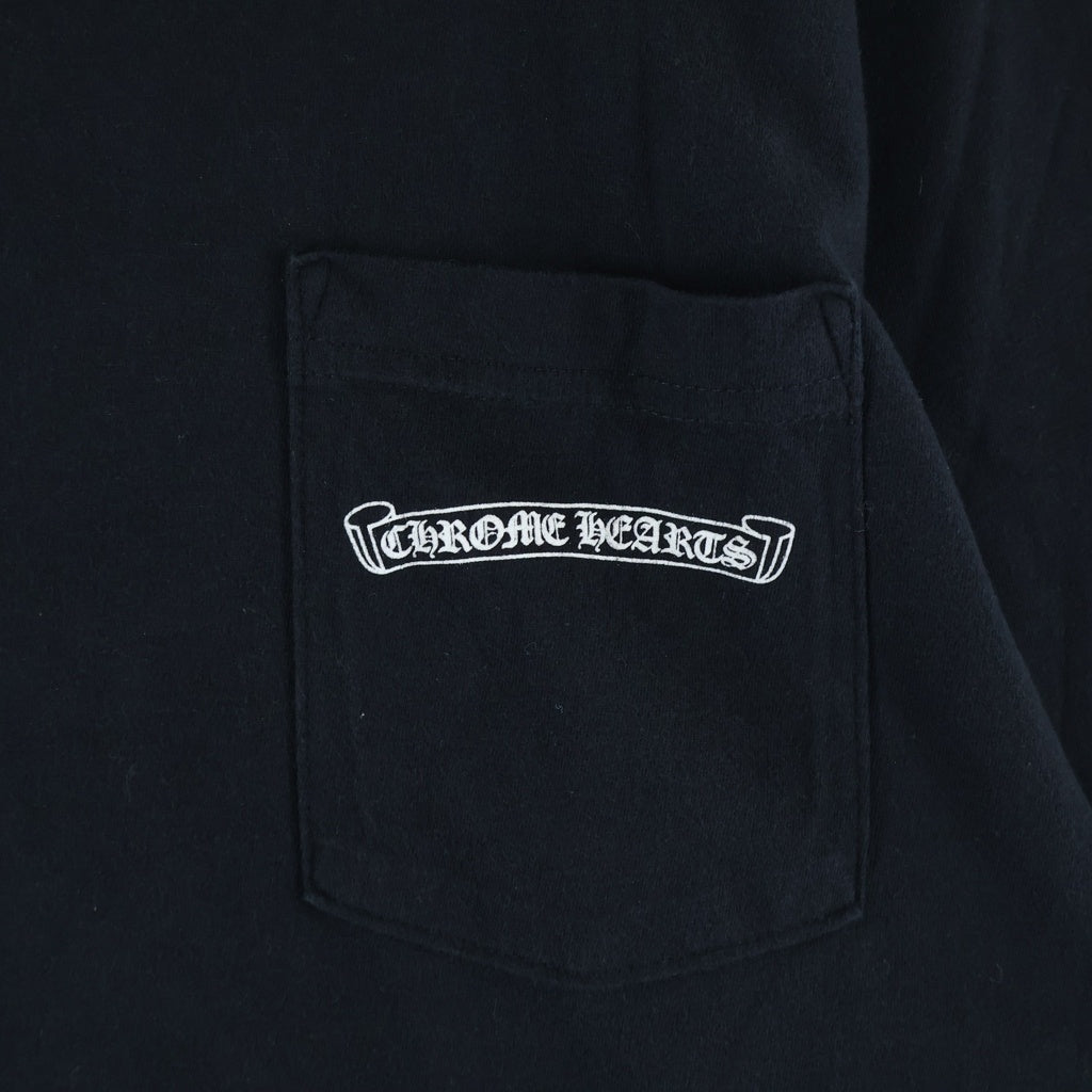 CHROME HEARTS(クロムハーツ) Back Arch Logo L/S Tee アーチロゴ ロングスリーブTシャツ ロンT 長袖 カットソー コットン ブラック
