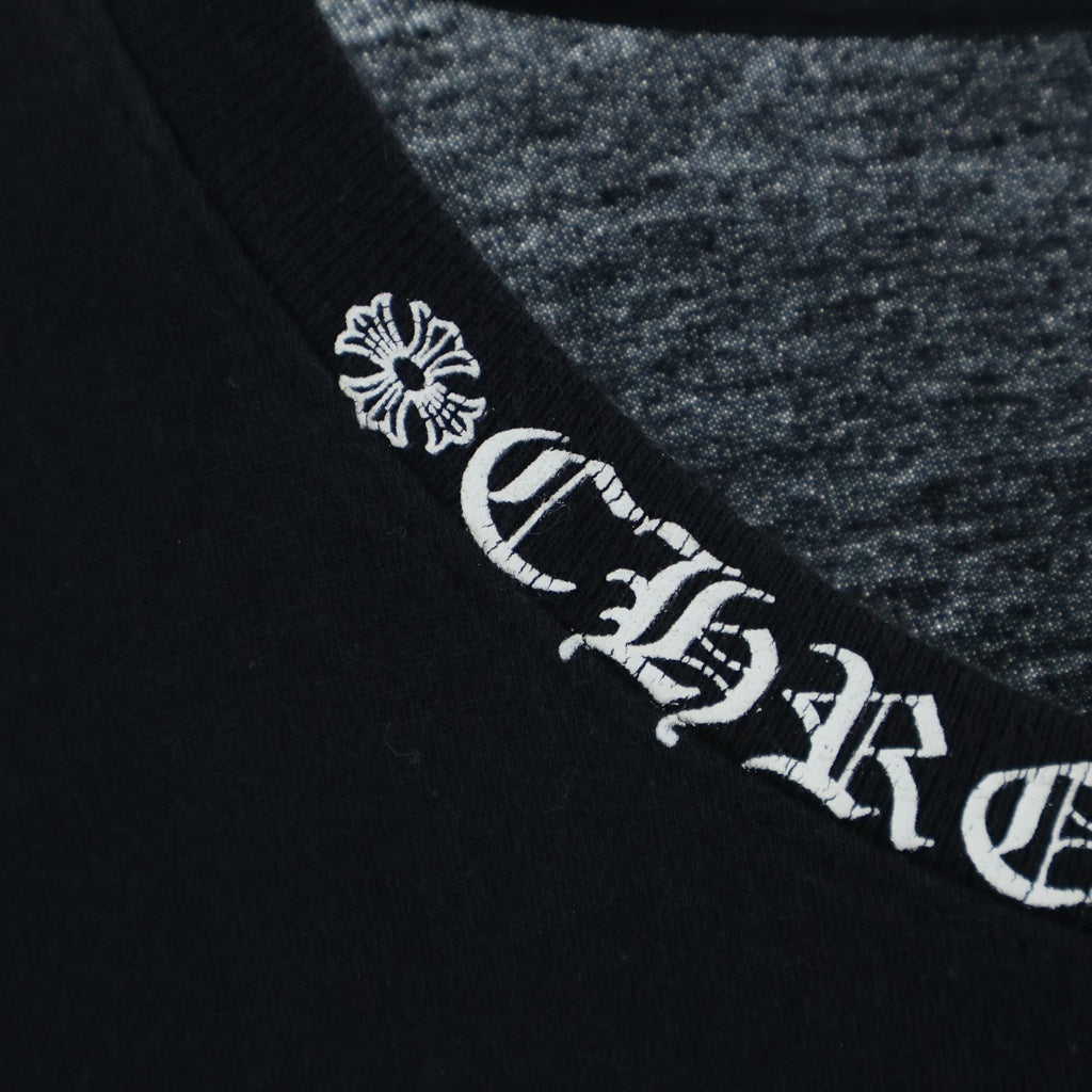 CHROME HEARTS(クロムハーツ) Neck Logo S/S Tee ネックロゴ クルーネック半袖Tシャツ カットソー コットン ブラック