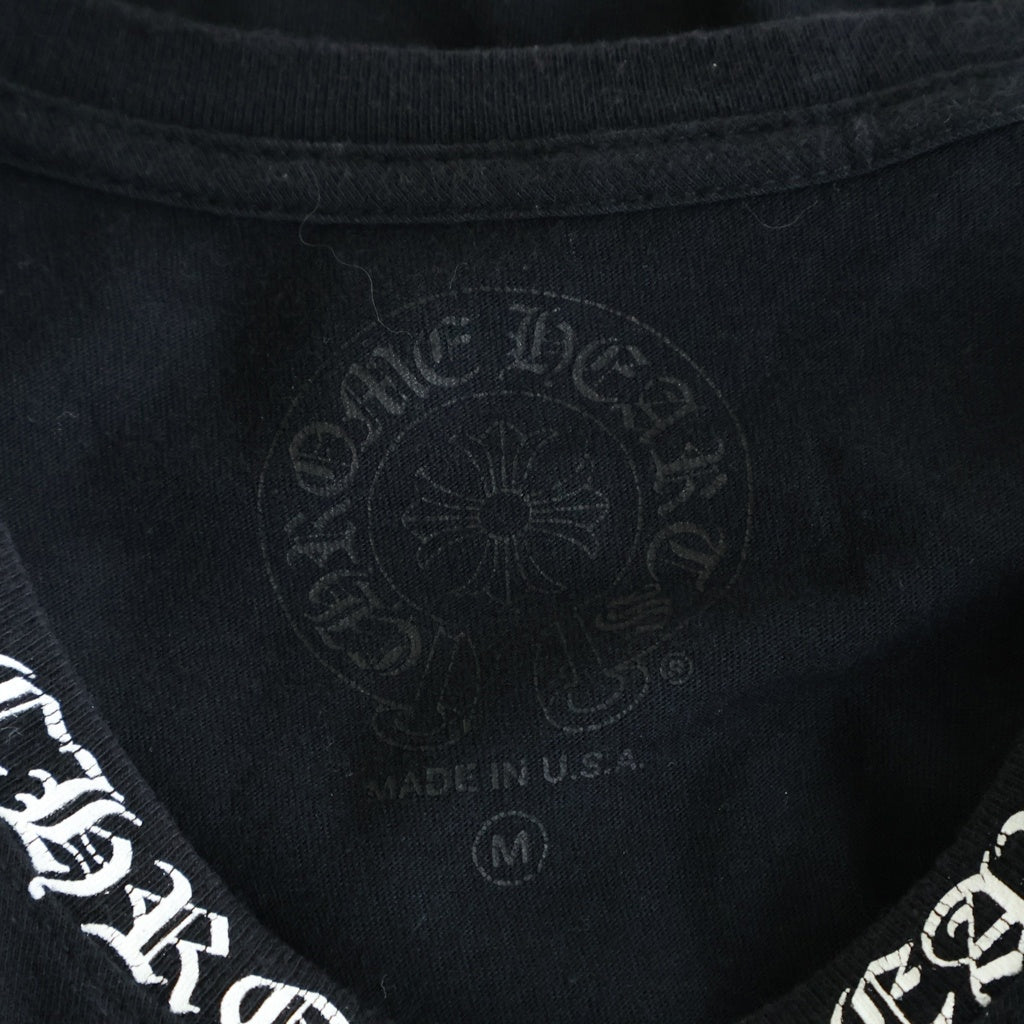CHROME HEARTS(クロムハーツ) Neck Logo S/S Tee ネックロゴ クルーネック半袖Tシャツ カットソー コットン ブラック