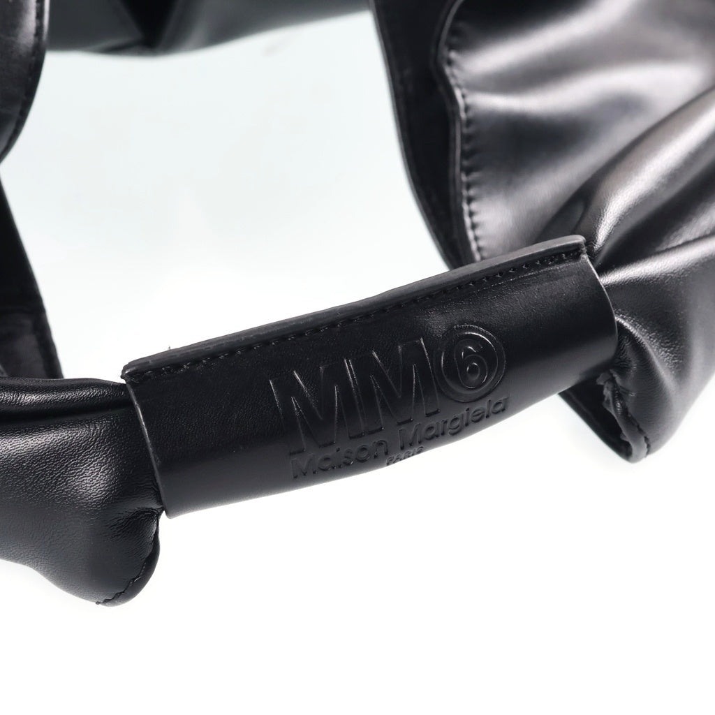 MM6 Maison Margiela(エムエムシックスメゾンマルジェラ) ジャパニーズ トートバッグ スモール ブラック レザー レディース