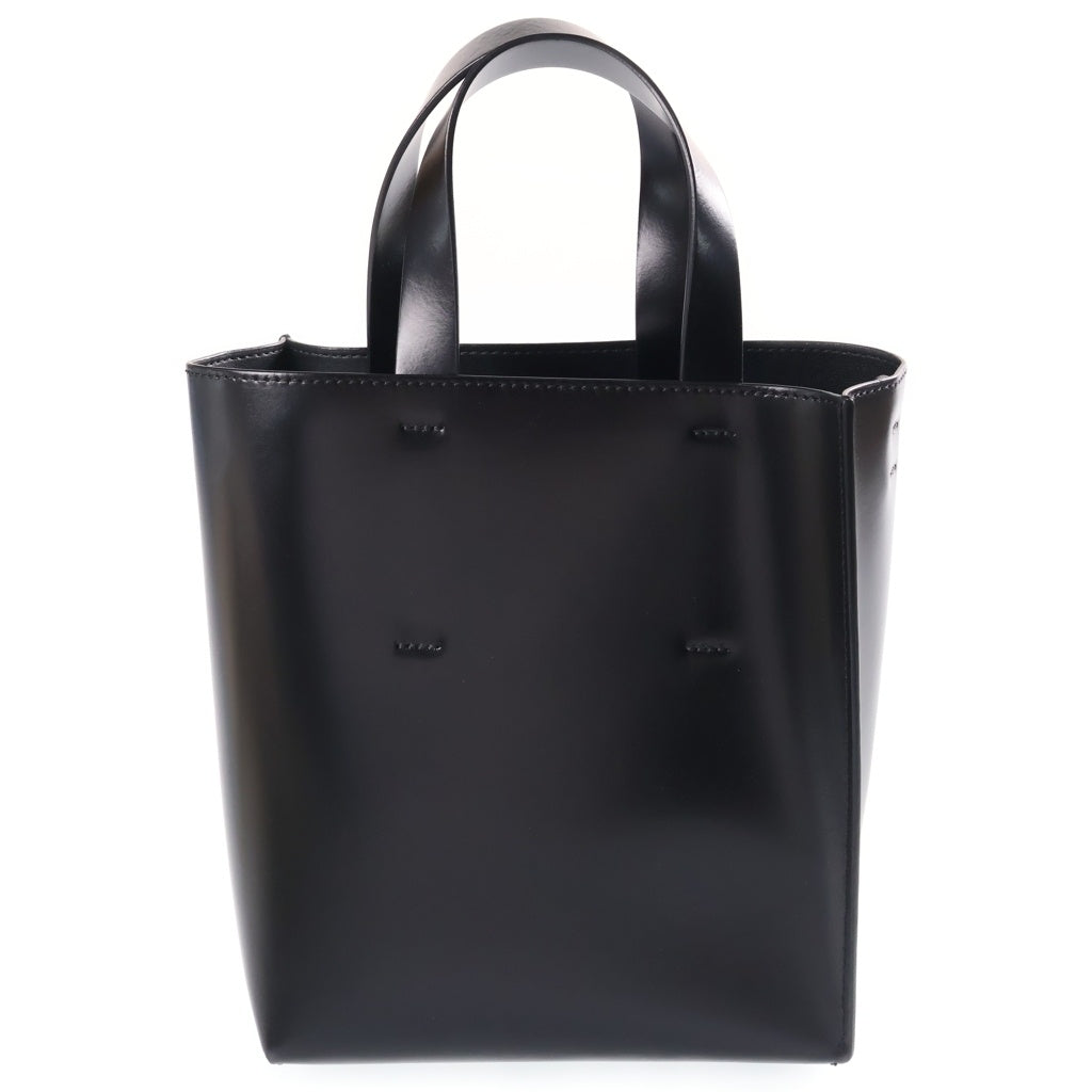 MARNI(マルニ) museo 2WAYショルダーバッグ ハンドバッグ ブラック レザー ゴールド金具 レディース