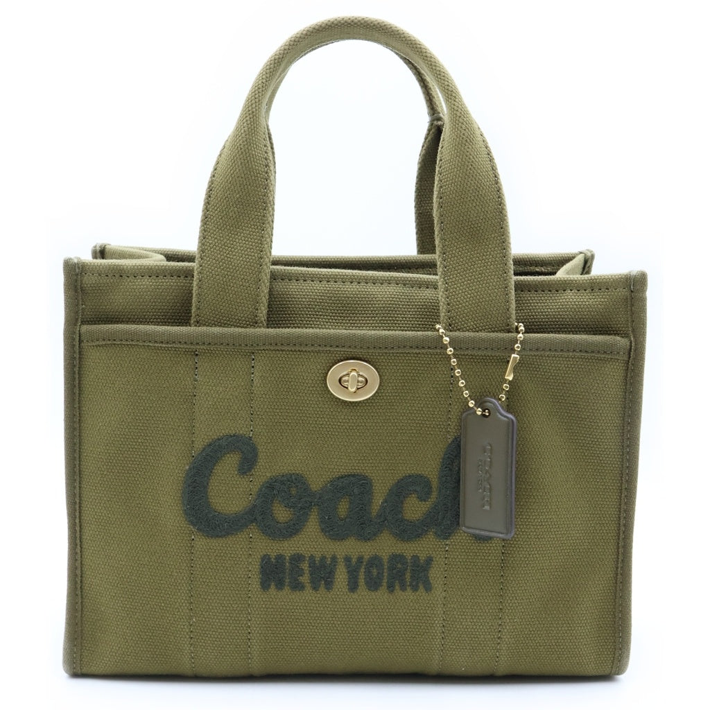 COACH(コーチ) カーゴ トートバッグ カーキ キャンバス レディース