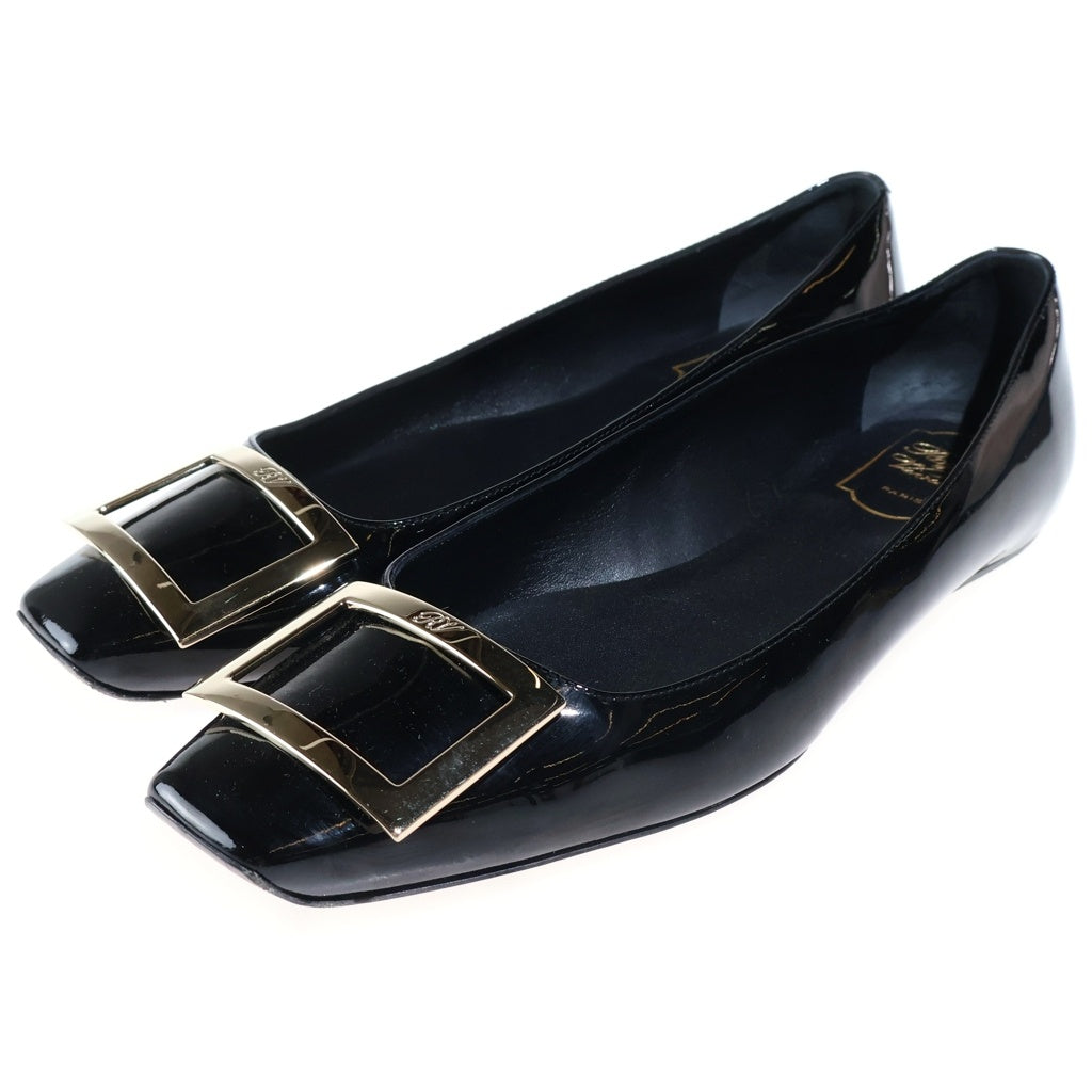 Roger Vivier(ロジェヴィヴィエ) スクエアバックル パンプス ブラック レザー レディース