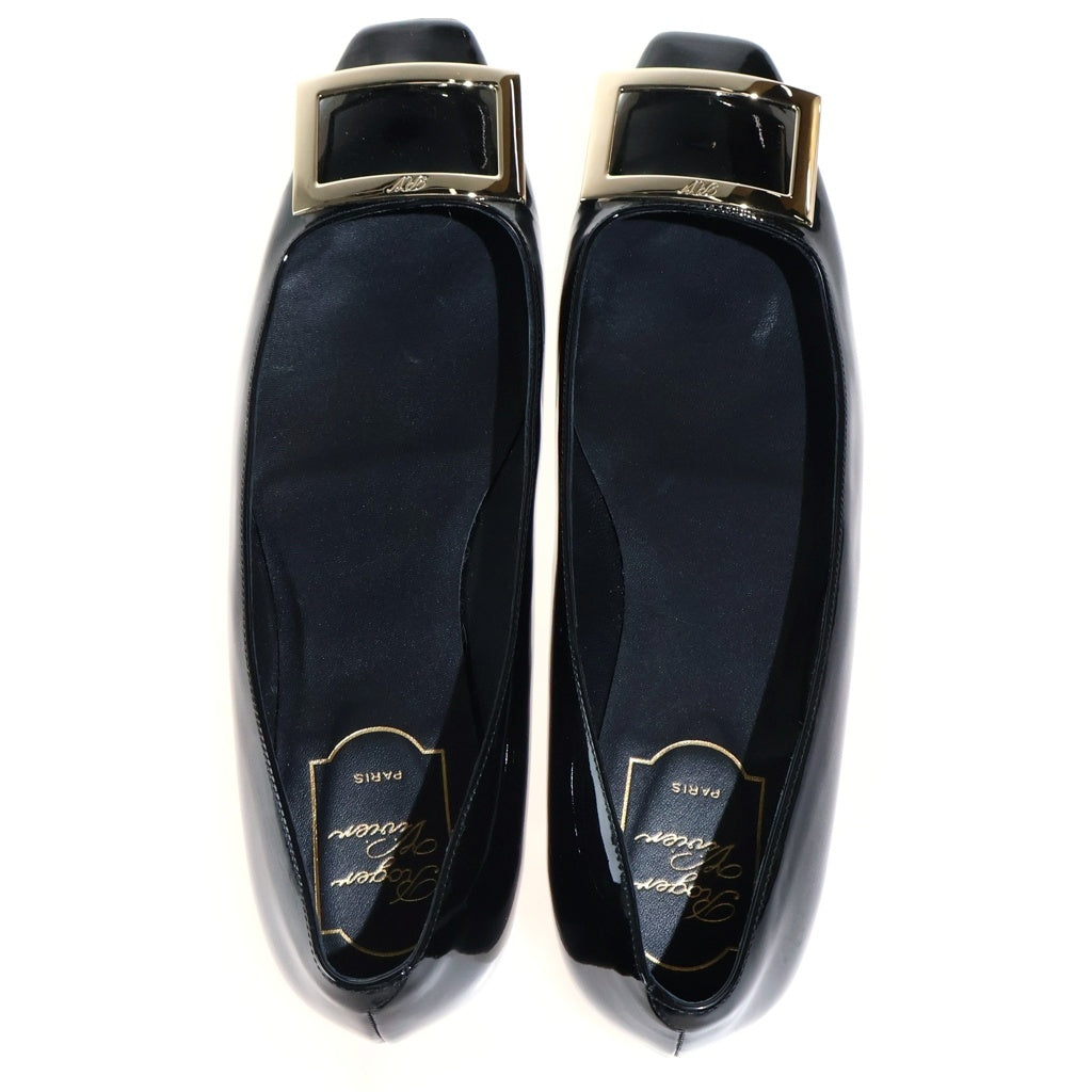 Roger Vivier(ロジェヴィヴィエ) スクエアバックル パンプス ブラック レザー レディース